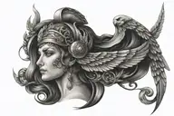 Athena goddess tattoo design idea