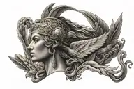 Athena goddess tattoo design idea