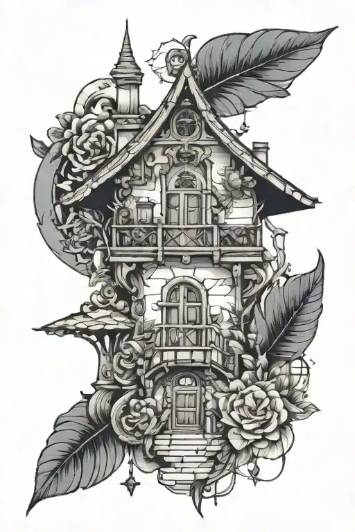 architecture elements tattoo design idea