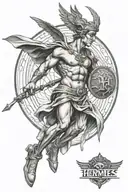 Italian god Hermes tattoo design idea
