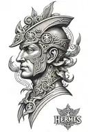 Italian god Hermes tattoo design idea