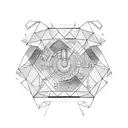 Rocket blueprint tattoo design idea