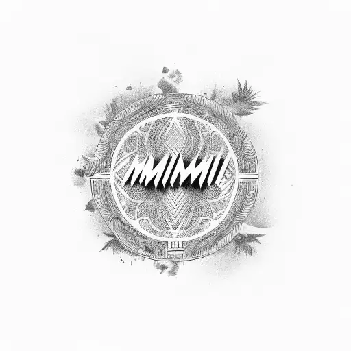 the name miami in beautiful writing tattoo design idea