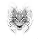 Combine elements of Japanese art and mythological creatures into a powerful and majestic sleeve tattoo. tattoo design idea