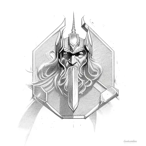 hammer of Thor tattoo design idea