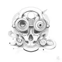 Camera doodle tattoo design idea