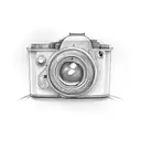 Camera doodle tattoo design idea