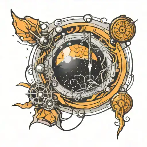 quantum physics themed tattoo tattoo design idea