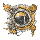 quantum physics themed tattoo tattoo design idea