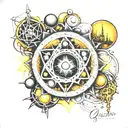 quantum physics themed tattoo tattoo design idea