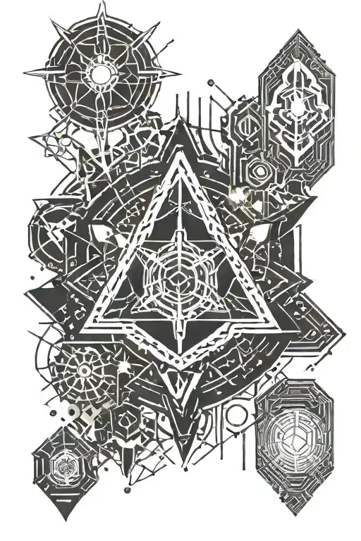 sparkle stars tattoo design idea