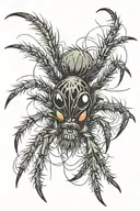 hairy spider tattoo design idea