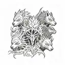 naruto, sasuke, itachi, kakashi, sakura 9 tails high resolution 8k tattoo design idea