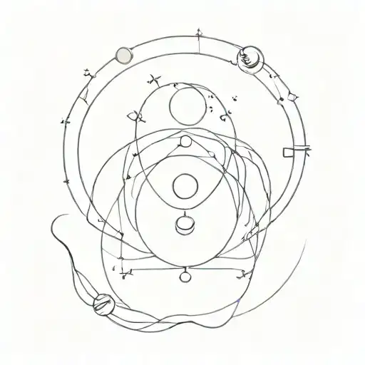 fate and destiny planetary tattoo design idea