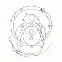 fate and destiny planetary tattoo design idea