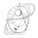 fate and destiny planetary tattoo design idea