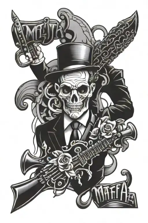 mafia tattoo design idea