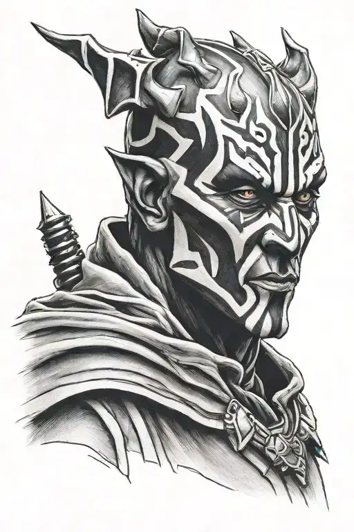 Darth maul Star Wars tattoo design idea
