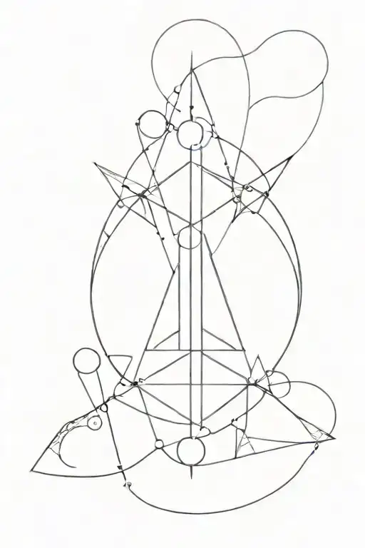 cyber sigilism tattoo design idea
