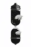 anatomically correct tardigrade in space tattoo design idea