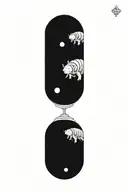 anatomically correct tardigrade in space tattoo design idea