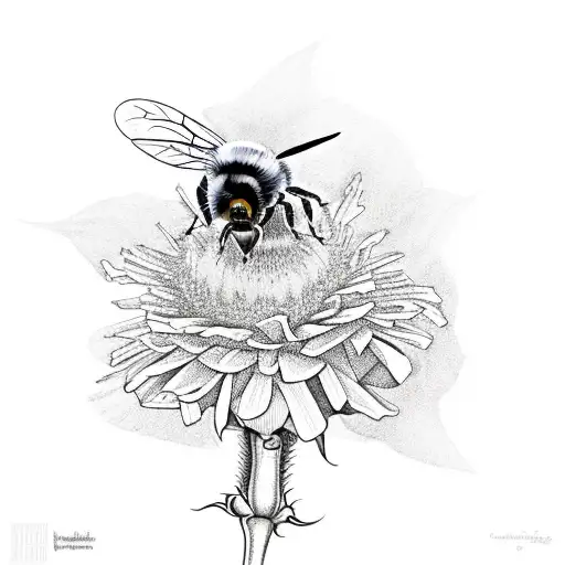 Rose and thistle around a Manchester  bee with colours  tattoo design idea