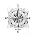 compass with arrow going through with dopamine chemical structure tattoo on bicep tattoo design idea