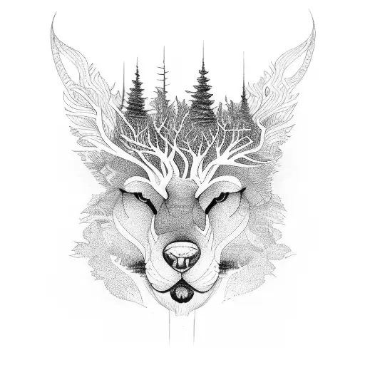forest m tattoo design idea