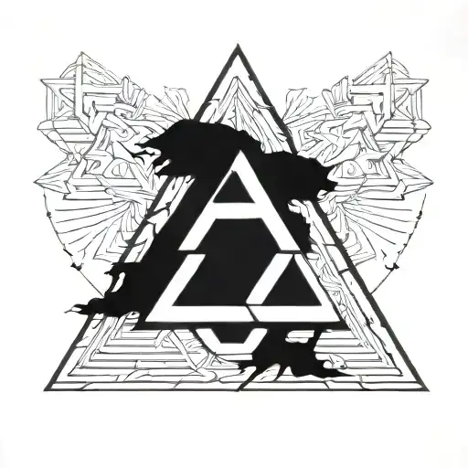 valknut 3 triangles pendant tattoo design idea