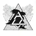 valknut 3 triangles pendant tattoo design idea