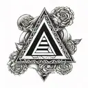 valknut 3 triangles pendant tattoo design idea