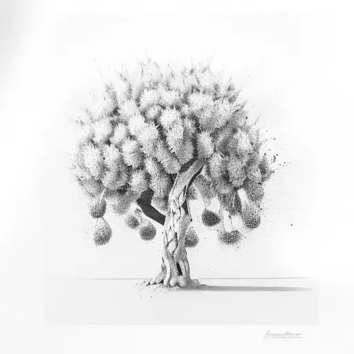 Palestinian olive tree tattoo design idea