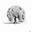 Palestinian olive tree tattoo design idea