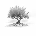 Palestinian olive tree tattoo design idea