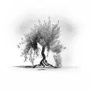 Palestinian olive tree tattoo design idea