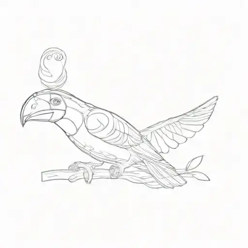 a toucan tattoo design idea