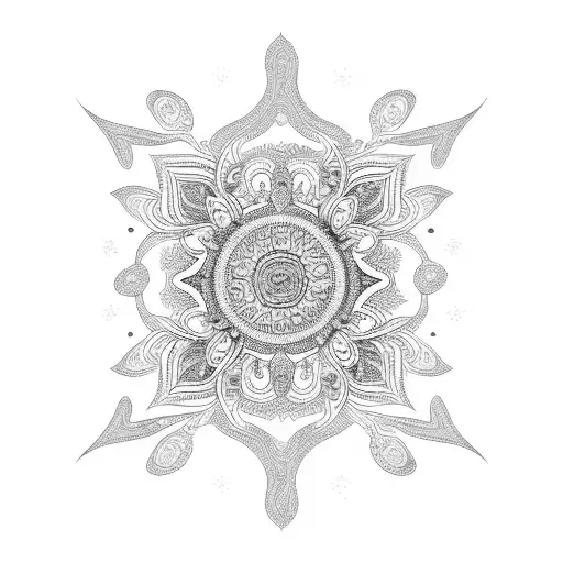 Indian paisley design tattoo design idea