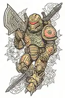 DOOM slayer tattoo design idea