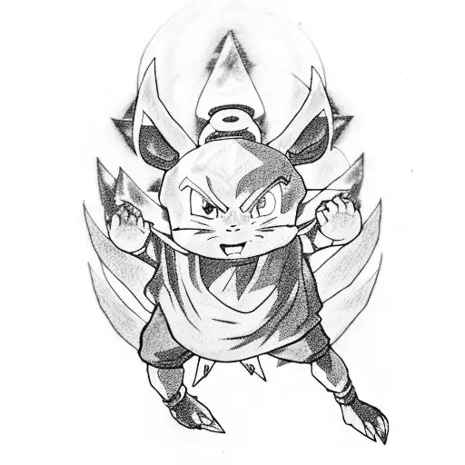 avatar the last Airbender bender dragon ball z pokemon mashup tattoo design idea