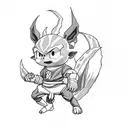 avatar the last Airbender bender dragon ball z pokemon mashup tattoo design idea