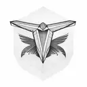 paper airplane  tattoo design idea