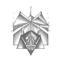 paper airplane  tattoo design idea