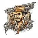 Indiana Jones tattoo design idea