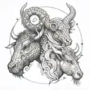Wife and Father capricorn and taurus. Children are Virgo, Aries and Capricorn. tattoo design idea