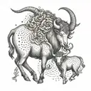 Wife and Father capricorn and taurus. Children are Virgo, Aries and Capricorn. tattoo design idea