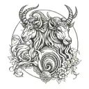 Wife and Father capricorn and taurus. Children are Virgo, Aries and Capricorn. tattoo design idea
