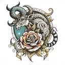 My zodiac is Capricorn. My wife's zodiac is Taurus. Our children zodiacs are Virgo, Aries and Capricorn. tattoo design idea