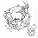 Capricorn, Taurus, Virgo and Aries. tattoo design idea