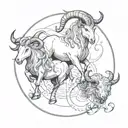 Capricorn, Taurus, Virgo and Aries. tattoo design idea