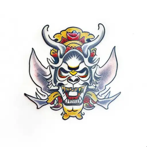 barong mask  tattoo design idea